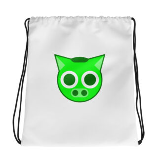 LING WHITE DRAWSTRING BAG