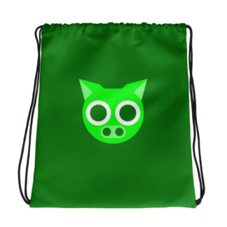 LING DARKGREEN DRAWSTRING BAG