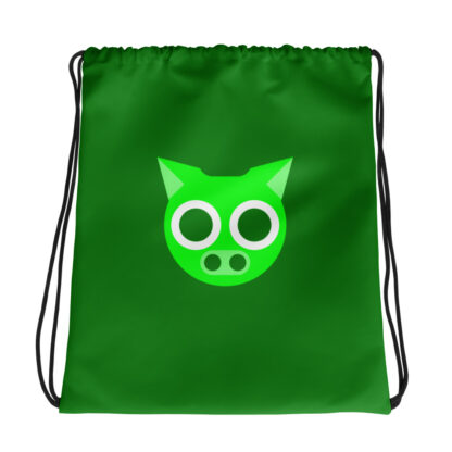 LING DARKGREEN DRAWSTRING BAG
