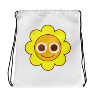 SUN WHITE DRAWSTRING BAG